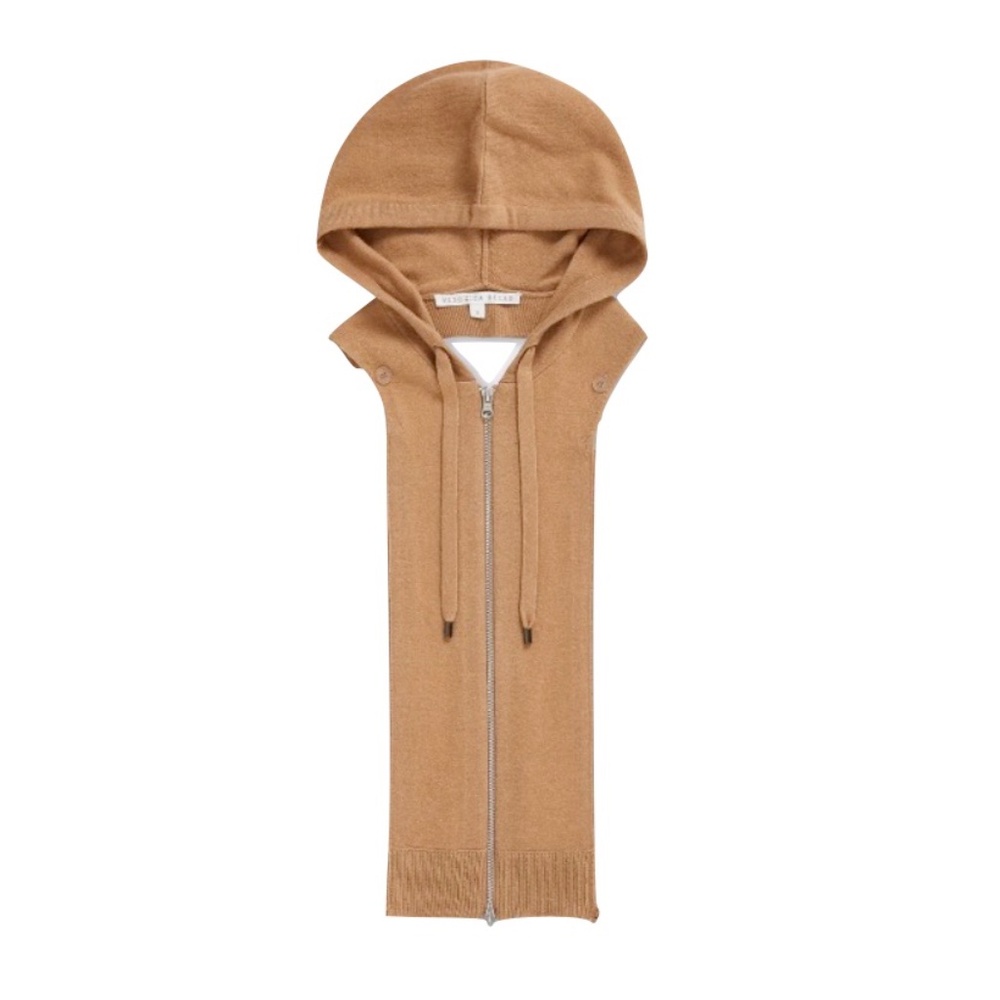 Veronica Beard Camel Brown Cashmere Hoodie Dickey NWOT